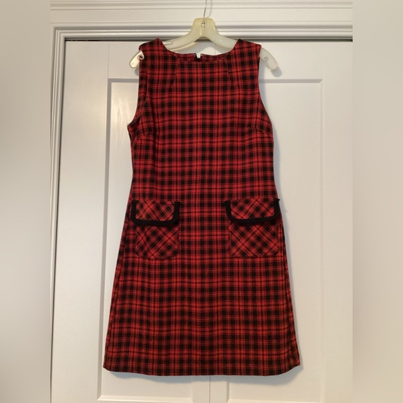Tommy Hilfiger Red and Black Plaid Mini Dress - Picture 1 of 11